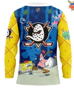 Anaheim Ducks x Spongebob Squarepants Night Hockey Jersey 3