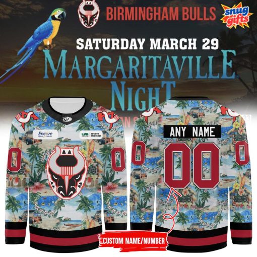 Birmingham Bulls Margaritaville Night 2025 Special Hockey Jersey