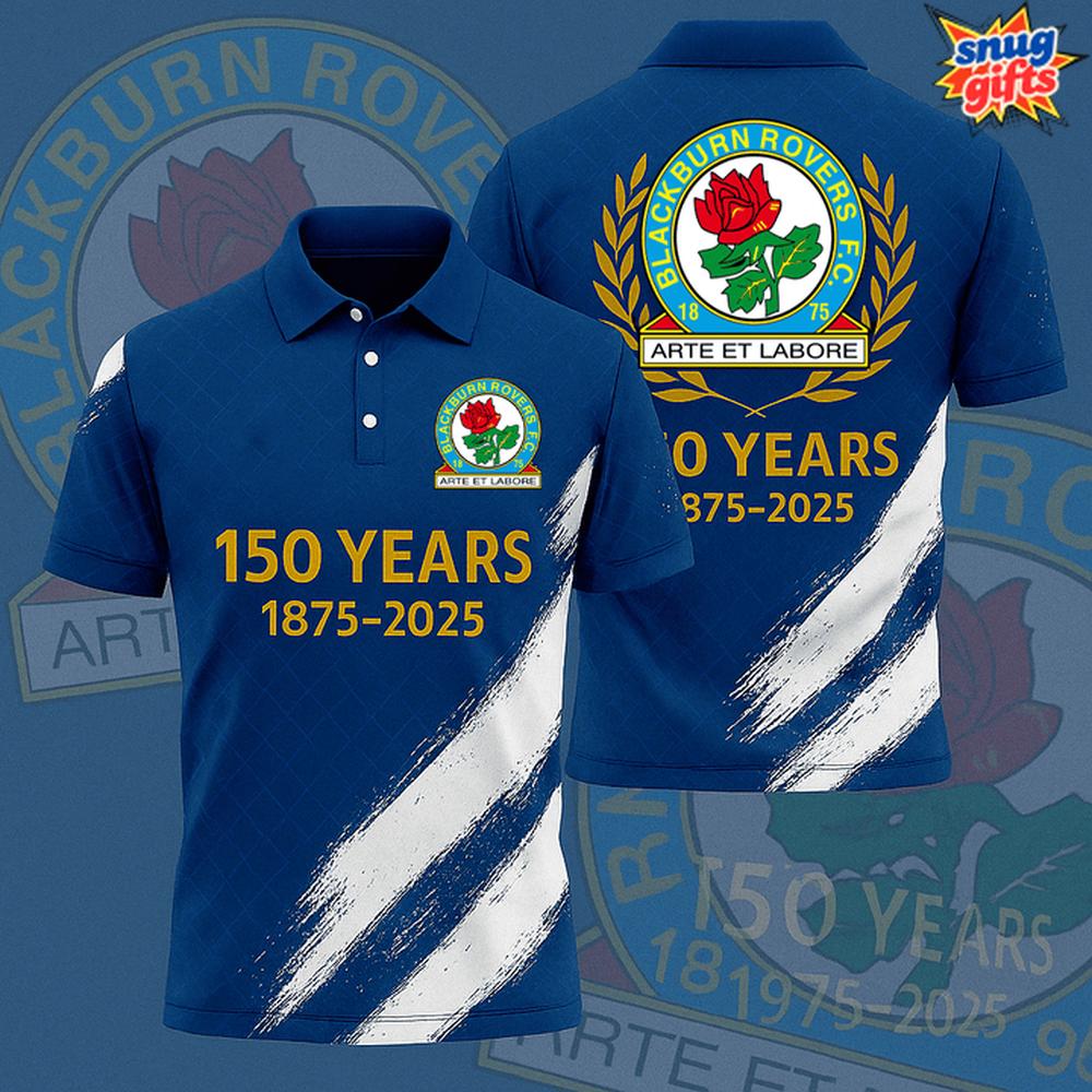 Blackburn Rovers F.C. 150 YEARS Limited Edition Polo Shirt Blackburn Rovers F.C. 150 YEARS Limited Edition Polo Shirt