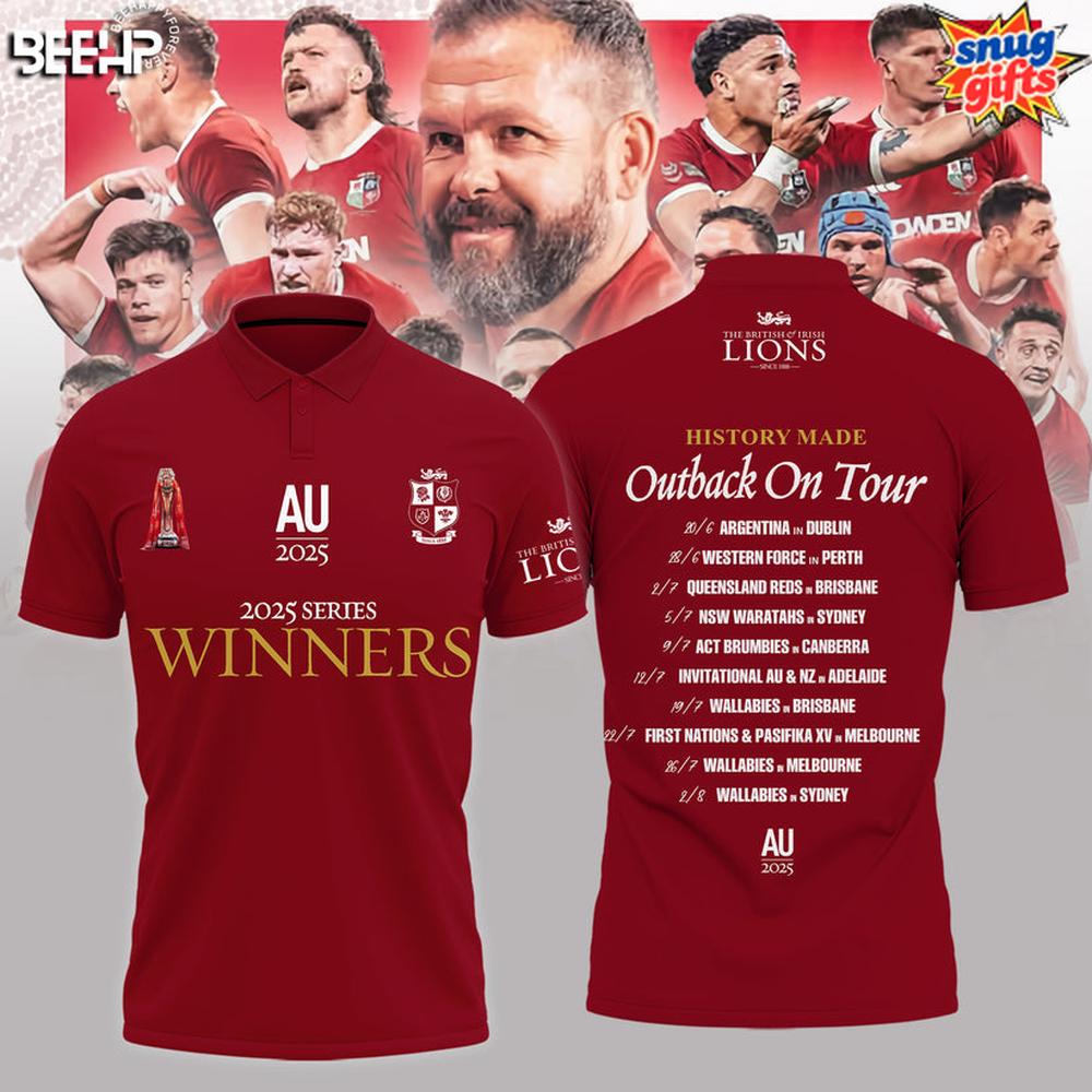 British & Irish Lions 2025 Series Champions Polo Shirt British & Irish Lions 2025 Series Champions Polo Shirt