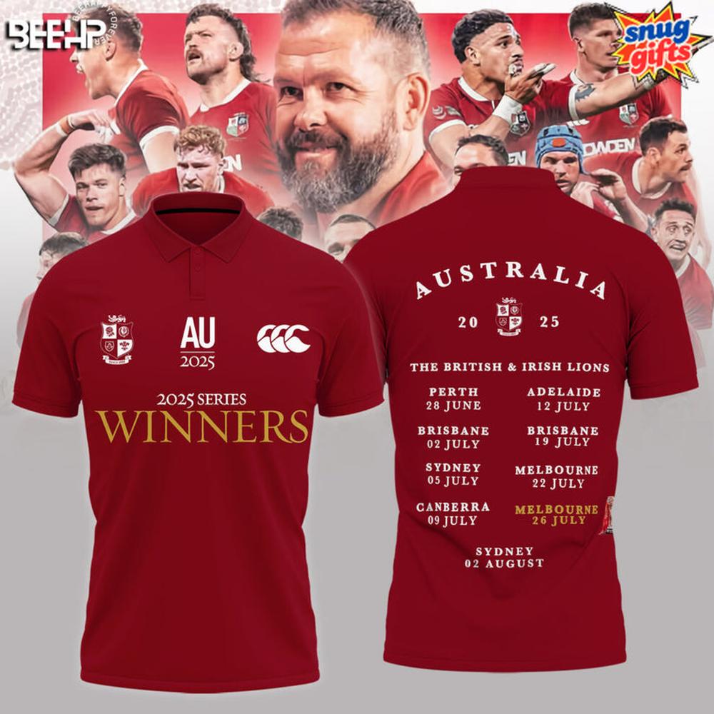British & Irish Lions 2025 Series Champions Polo Shirt British & Irish Lions 2025 Series Champions Polo Shirt