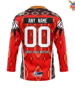 Calgary Hitmen Every Child Matters 2025 Special Hockey Jersey 3