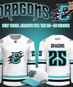 Columbus River Dragons 25-26 Season New White Hockey Jersey