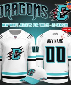 Columbus River Dragons 25-26 Season New White Hockey Jersey