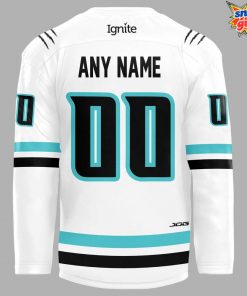 Columbus River Dragons 25 26 Season New White Hockey Jersey 6
