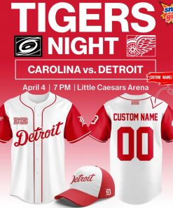 Detroit Red Wings x Tigers Night Limited Edition Baseball Jersey