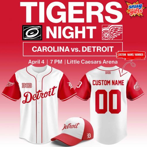 Detroit Red Wings x Tigers Night Limited Edition Baseball Jersey