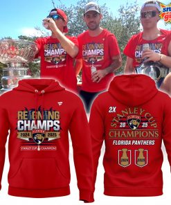 Florida Panthers 2X Stanley Cup Champions 2024/25 Hoodie