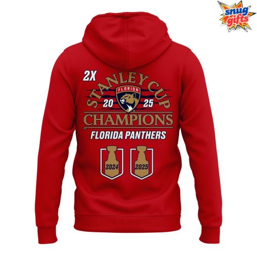 Florida Panthers 2X Stanley Cup Champions 2024/25 Hoodie