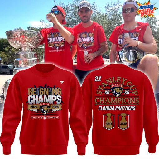 Florida Panthers 2X Stanley Cup Champions 2024/25 Sweatshirt