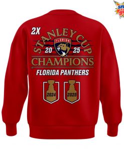 Florida Panthers 2X Stanley Cup Champions 202425 Sweatshirt 2