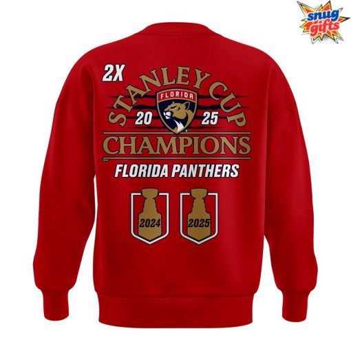 Florida Panthers 2X Stanley Cup Champions 2024/25 Sweatshirt