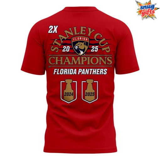 Florida Panthers 2X Stanley Cup Champions 2024/25 T-Shirt