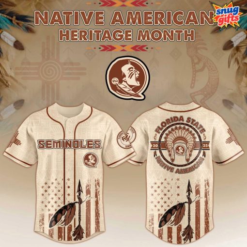 Florida State Seminoles Native American Heritage Month 2025 Special Baseball Jersey
