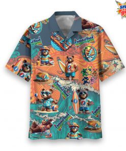 Grateful Dead Dancing Bears Hawaiian Shirt 3