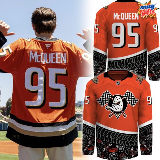 Lightning McQueen x Anaheim Ducks Special Hockey Jersey