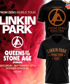 Linkin Park From Zero World Tour Los Angeles V-Neck T-Shirt