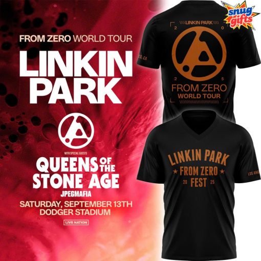 Linkin Park From Zero World Tour Los Angeles V-Neck T-Shirt