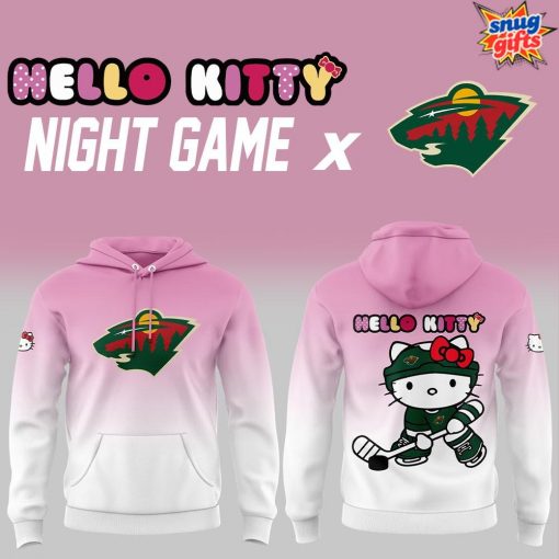 Minnesota Wild Camouflage Hello Kitty Night Game Hoodie