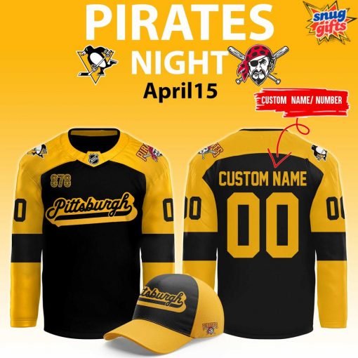 Pittsburgh Penguins Pirates Night April 15 Special Edition Hockey Jersey