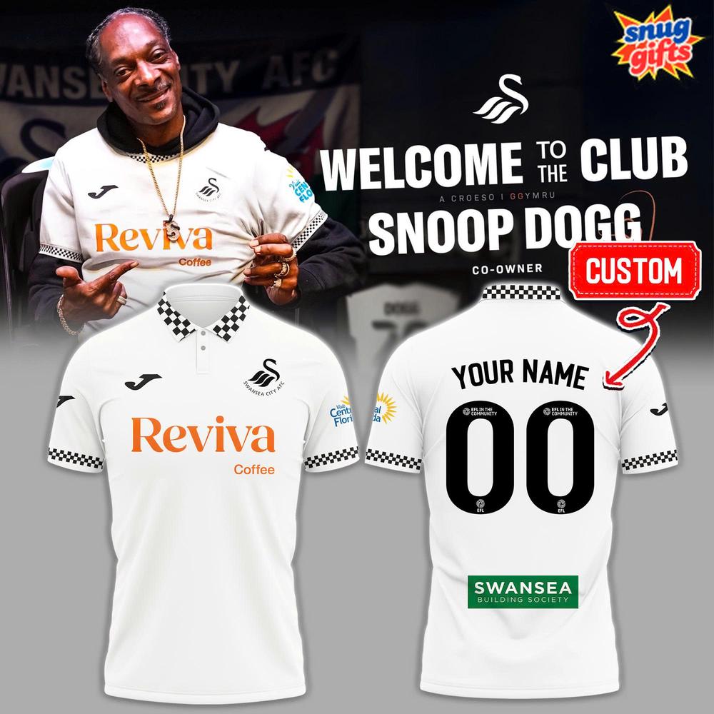 Swansea City x Snoop Dogg 2025 Special Polo Shirt Swansea City x Snoop Dogg 2025 Special Polo Shirt