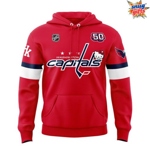 Washington Capitals New 2025 Hello Kitty Special Hoodie