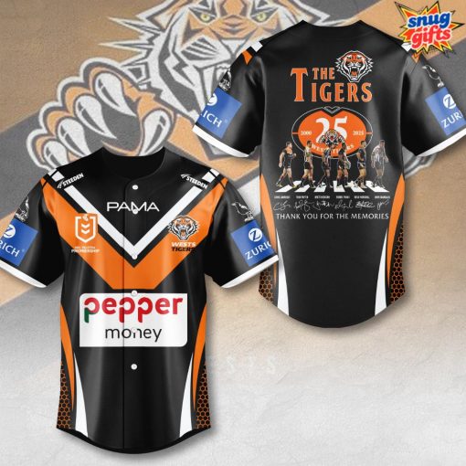 Wests Tigers 25th Anniversary Special Edition Baseball Jersey