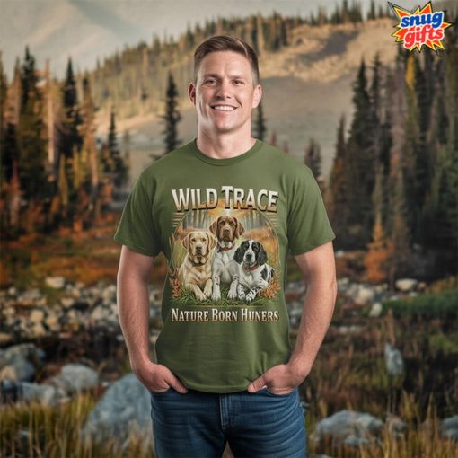 Wild Trace Nature Born Hunters Dog Graphic Tee