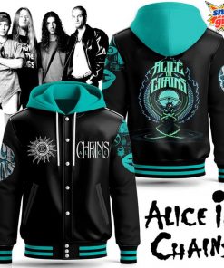Alice in Chains Psychedelic Eye Hooded Varsity Jacket