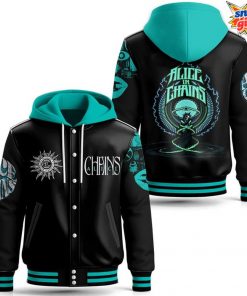 Alice in Chains Psychedelic Eye Hooded Varsity Jacket