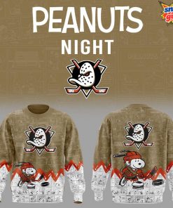 Anaheim Ducks Anniversary of Peanuts Sweatshirt 3