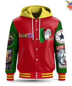 Blink 182 Happy Holidays Limited Edition Hooded Varsity Jacket 3