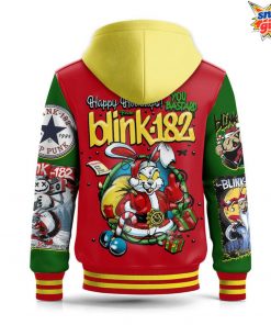 Blink 182 Happy Holidays Limited Edition Hooded Varsity Jacket 4