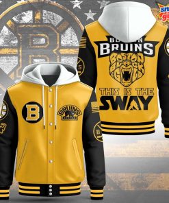 Boston Bruins ‘This Is The Sway’ Hooded Baseball Jacket