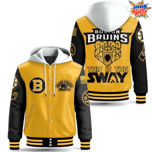 Boston Bruins ‘This Is The Sway’ Hooded Baseball Jacket