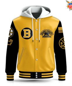 Boston Bruins 'This Is The Sway' Hooded Baseball Jacket 3