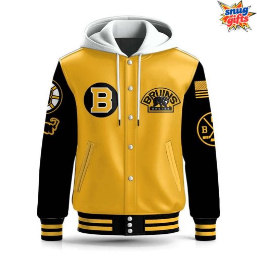 Boston Bruins ‘This Is The Sway’ Hooded Baseball Jacket