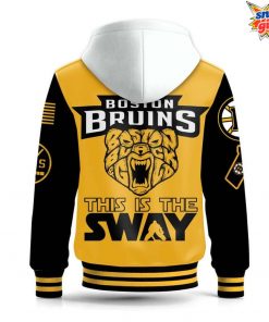 Boston Bruins 'This Is The Sway' Hooded Baseball Jacket 4