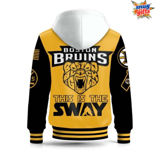 Boston Bruins ‘This Is The Sway’ Hooded Baseball Jacket