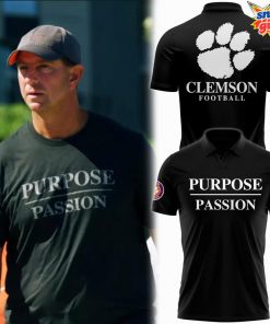 Dabo Swinney Clemson Tigers Football PurposePassion 2025 Polo Shirt