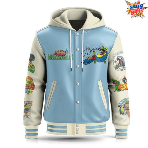 Jimmy Buffett Margaritaville ‘4 O’Clock Somewhere’ Tropical Hooded Varsity Jacket