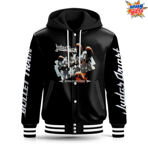 Judas Priest Bullet Train 1980 Syracuse Tour Hooded Varsity Jacket