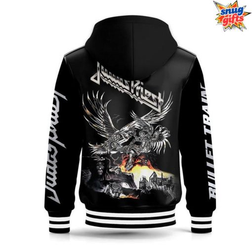 Judas Priest Bullet Train 1980 Syracuse Tour Hooded Varsity Jacket