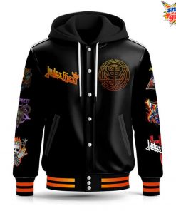 Judas Priest Invincible Shield Tour Hooded Varsity Jacket 3