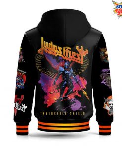 Judas Priest Invincible Shield Tour Hooded Varsity Jacket 4