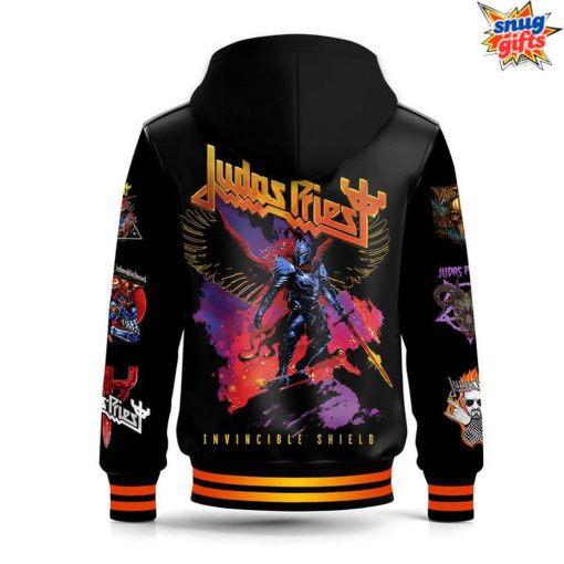 Judas Priest Invincible Shield Tour Hooded Varsity Jacket