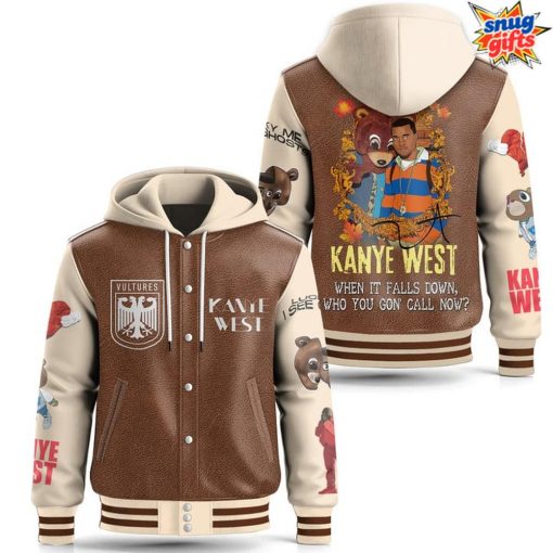 Kanye West College Dropout Vultures Edition Hooded Baseball Jacket