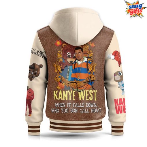 Kanye West College Dropout Vultures Edition Hooded Baseball Jacket
