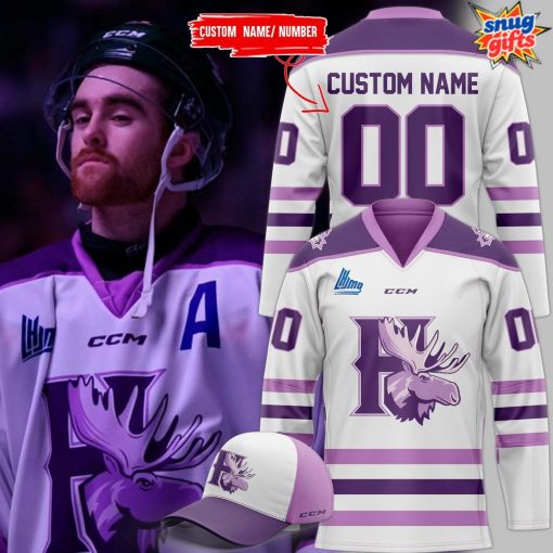 Mooseheads Fight Cancer Night 2025 Hockey Jersey