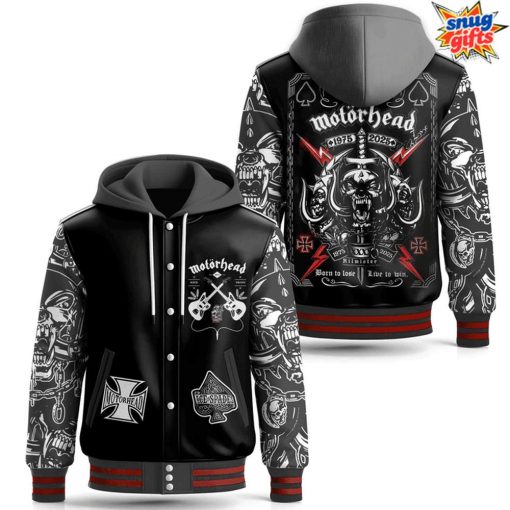Motörhead 1975 – 2025 Anniversary Tribute Hooded Varsity Jacket